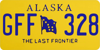 AK license plate GFF328