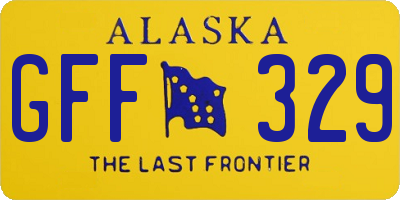 AK license plate GFF329