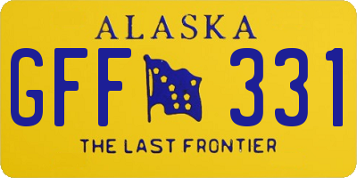 AK license plate GFF331