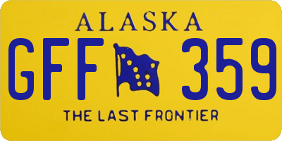 AK license plate GFF359