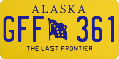 AK license plate GFF361