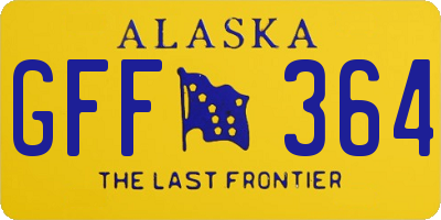 AK license plate GFF364