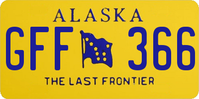 AK license plate GFF366
