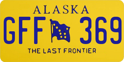 AK license plate GFF369