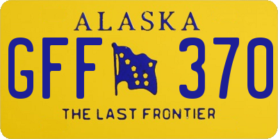 AK license plate GFF370