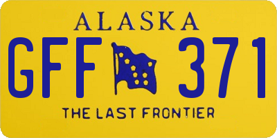 AK license plate GFF371