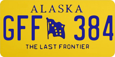 AK license plate GFF384
