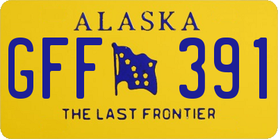 AK license plate GFF391