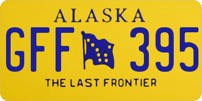 AK license plate GFF395