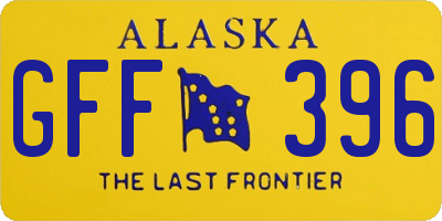 AK license plate GFF396