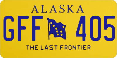AK license plate GFF405