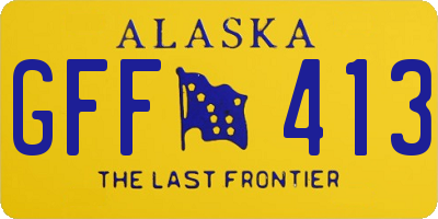 AK license plate GFF413