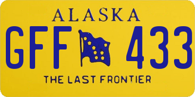 AK license plate GFF433