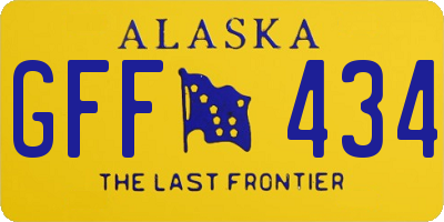 AK license plate GFF434