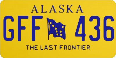 AK license plate GFF436