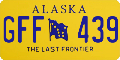 AK license plate GFF439