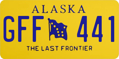 AK license plate GFF441