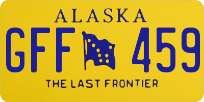 AK license plate GFF459
