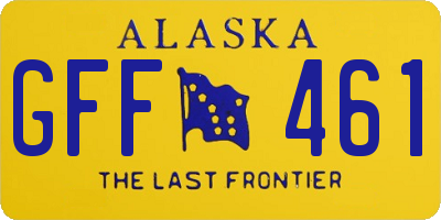 AK license plate GFF461