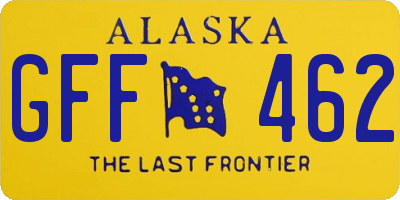 AK license plate GFF462