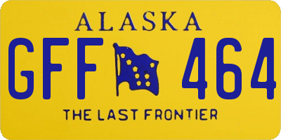 AK license plate GFF464