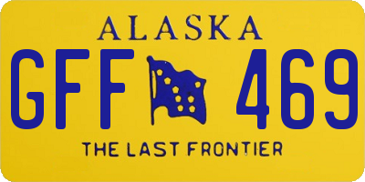 AK license plate GFF469