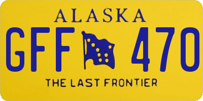 AK license plate GFF470