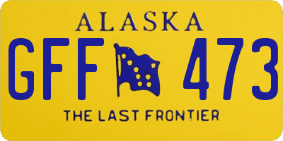 AK license plate GFF473