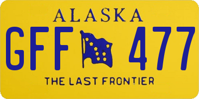 AK license plate GFF477