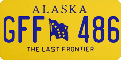 AK license plate GFF486