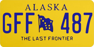AK license plate GFF487