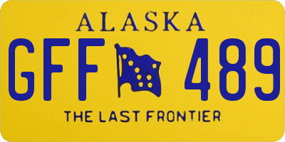 AK license plate GFF489