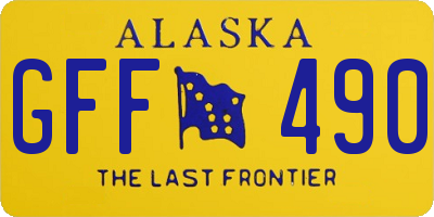 AK license plate GFF490
