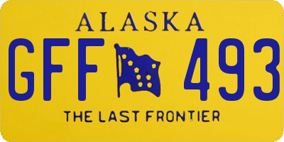 AK license plate GFF493