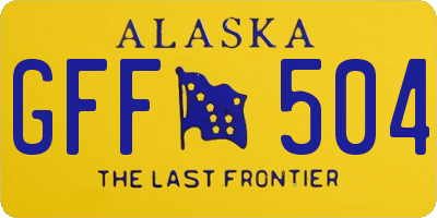 AK license plate GFF504