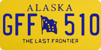 AK license plate GFF510
