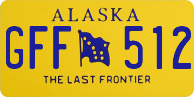 AK license plate GFF512