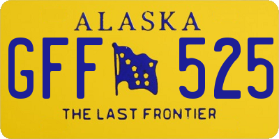 AK license plate GFF525