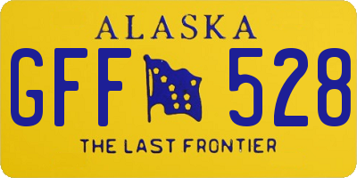 AK license plate GFF528