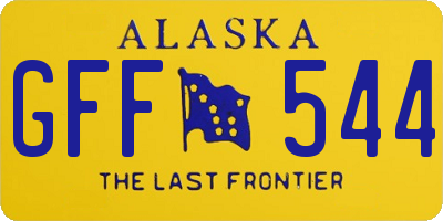 AK license plate GFF544