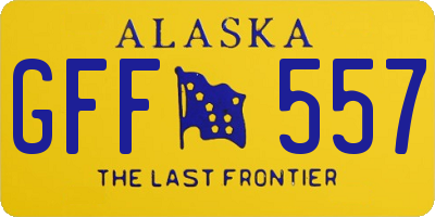 AK license plate GFF557