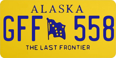 AK license plate GFF558