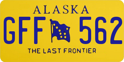 AK license plate GFF562
