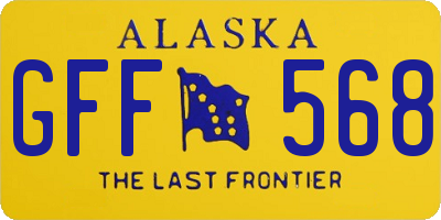 AK license plate GFF568