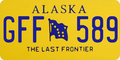 AK license plate GFF589