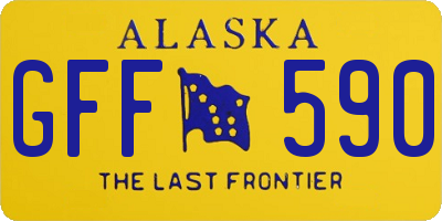 AK license plate GFF590