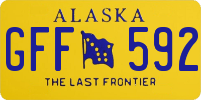 AK license plate GFF592