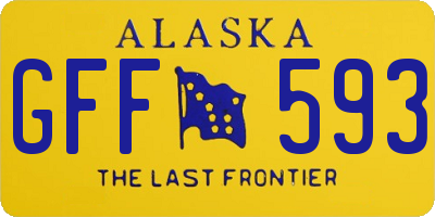 AK license plate GFF593