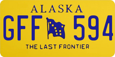 AK license plate GFF594