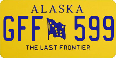 AK license plate GFF599